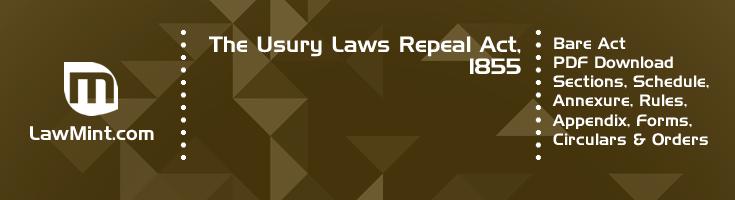 The Usury Laws Repeal Act 1855 Bare Act PDF Download 2