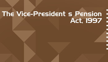 The Vice President s Pension Act 1997 Bare Act PDF Download 2