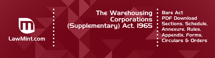 The Warehousing Corporations Supplementary Act 1965 Bare Act PDF Download 2