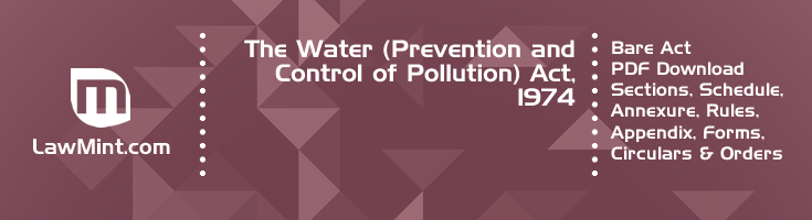 The Water Prevention and Control of Pollution Act 1974 Bare Act PDF Download 2