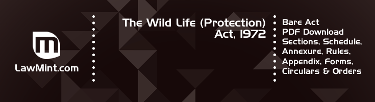 The Wild Life Protection Act 1972 Bare Act PDF Download 2