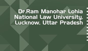 Dr Ram Manohar Lohia National Law University LLB LLM Syllabus Revision Notes Study Material Guide Question Papers 1