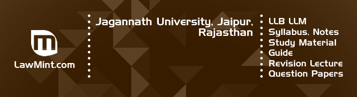 Jagannath University LLB LLM Syllabus Revision Notes Study Material Guide Question Papers 1