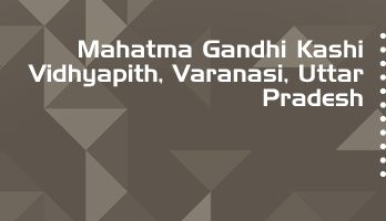 Mahatma Gandhi Kashi Vidhyapith LLB LLM Syllabus Revision Notes Study Material Guide Question Papers 1