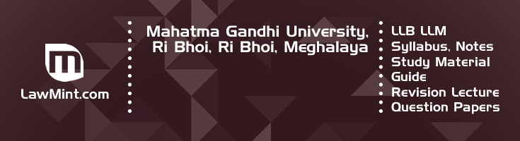 Mahatma Gandhi University Ri Bhoi LLB LLM Syllabus Revision Notes Study Material Guide Question Papers 1