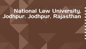 National Law University Jodhpur LLB LLM Syllabus Revision Notes Study Material Guide Question Papers 1