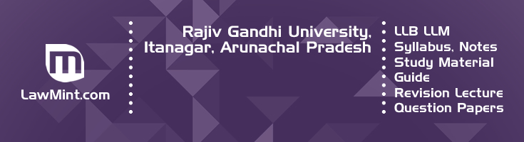 Rajiv Gandhi University LLB LLM Syllabus Revision Notes Study Material Guide Question Papers 1