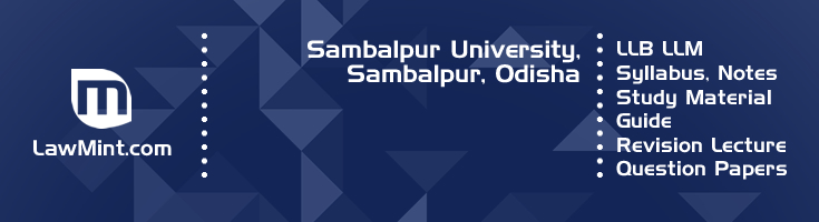 Sambalpur University LLB LLM Syllabus Revision Notes Study Material Guide Question Papers 1