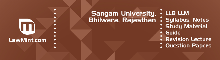 Sangam University LLB LLM Syllabus Revision Notes Study Material Guide Question Papers 1