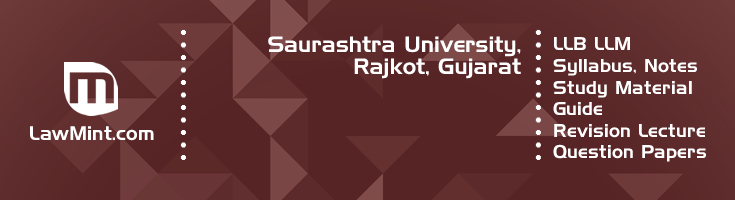 Saurashtra University LLB LLM Syllabus Revision Notes Study Material Guide Question Papers 1