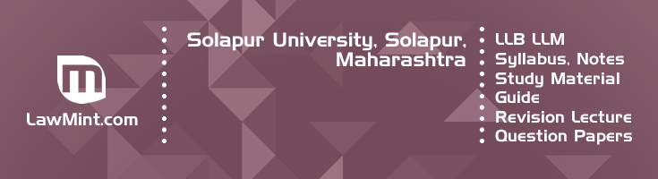 Solapur University LLB LLM Syllabus Revision Notes Study Material Guide Question Papers 1