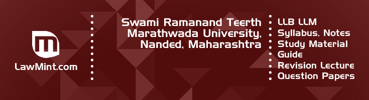 Swami Ramanand Teerth Marathwada University LLB LLM Syllabus Revision Notes Study Material Guide Question Papers 1