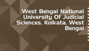 West Bengal National University Judicial Sciences LLB LLM Syllabus Revision Notes Study Material Guide Question Papers 1