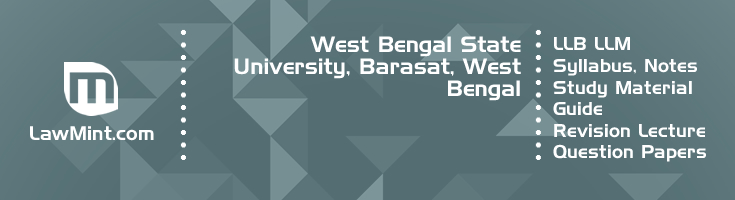 West Bengal State University LLB LLM Syllabus Revision Notes Study Material Guide Question Papers 1
