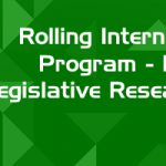 Rolling Internship Program PRS Legislative Research