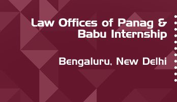 law offices of panag and babu internship application eligibility experience bengaluru new delhi