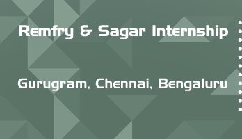 remfry and sagar internship application eligibility experience gurugram chennai bengaluru