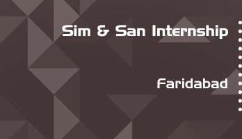 sim and san internship application eligibility experience faridabad