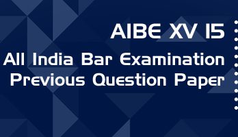 AIBE XV 15 Previous Question Paper Mock Test Model Paper Series