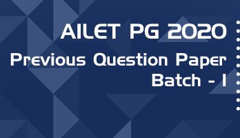AILET PG LLM 2020 Batch 1 Previous Question Paper Mock Test Model Paper Series