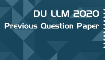 DU LLM 2020 Previous Question Paper Mock Test Model Paper Series