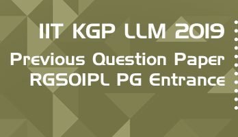 IIT KGP LLM 2019 Previous Question Paper Mock Test Model Paper Series