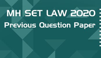 MH SET Law 2020 Previous Question Paper Mock Test Model Paper Series