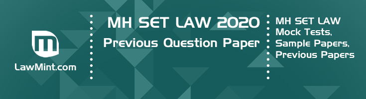 MH SET Law 2020 Previous Question Paper Mock Test Model Paper Series
