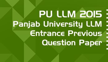 PU LLM Entrance 2015 OCET Previous Question Paper Mock Test Model Paper Series