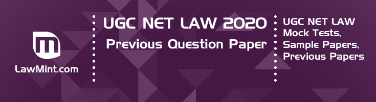 UGC NET Law 2020 Previous Question Paper Mock Test Model Paper Series