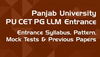 Panjab University PU CET PG LLM Entrance Syllabus Pattern Mock Tests Previous sample Papers