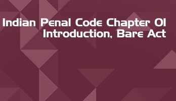 Indian Penal Code Chapter 01 Introduction Bare Act