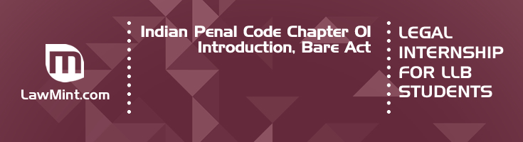 Indian Penal Code Chapter 01 Introduction Bare Act