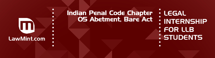 Indian Penal Code Chapter 05 Abetment Bare Act