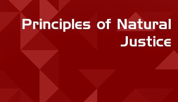 Principles of Natural Justice LawMint For LLB and LLM students